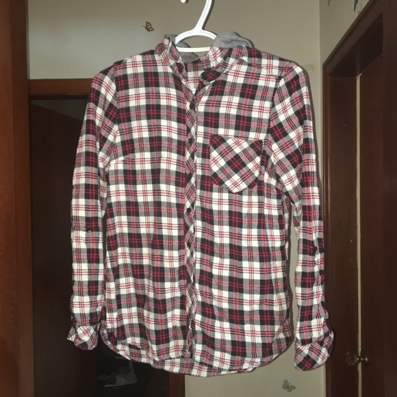 Stripped Flannel With Removable Hood - Picture 1 of 6